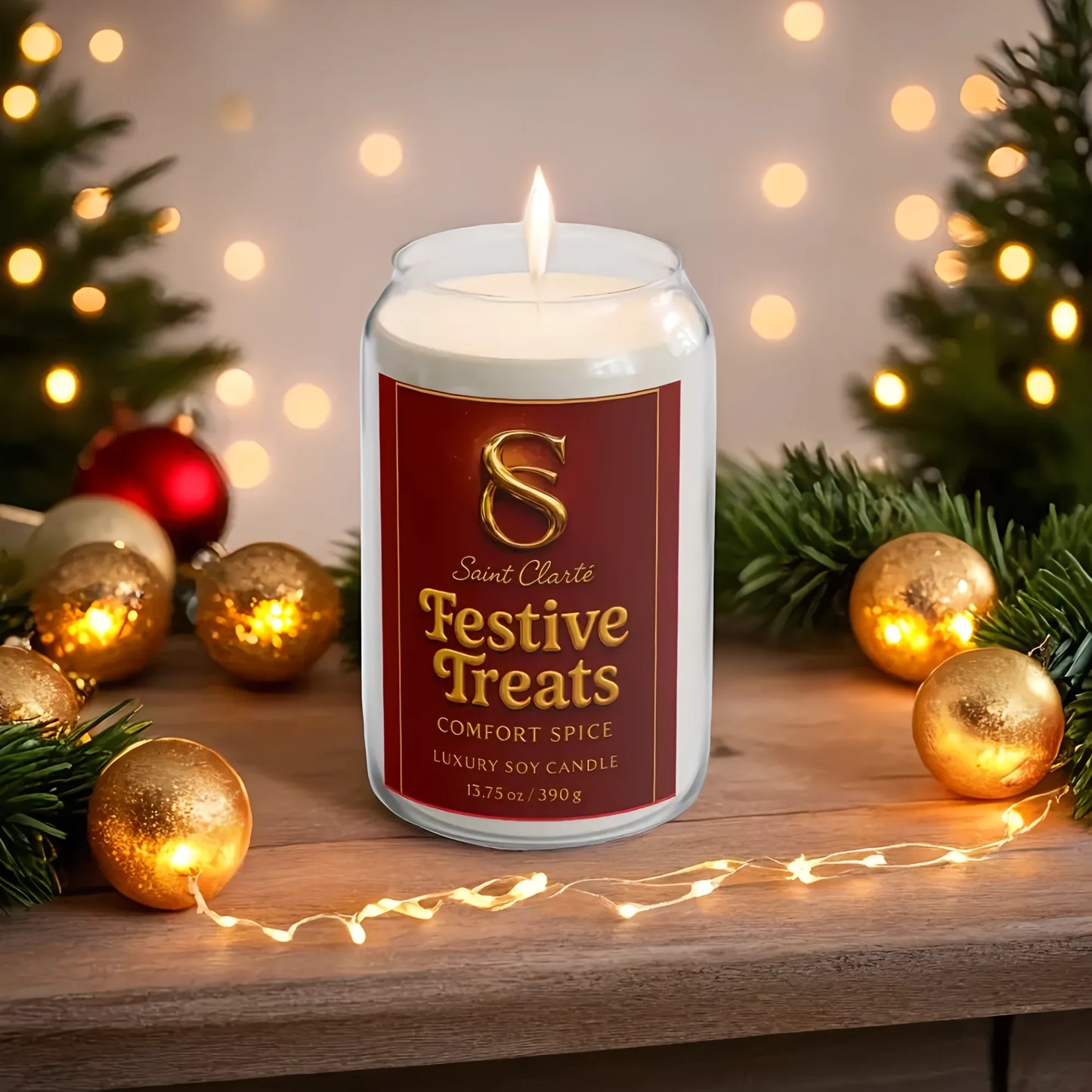 Saint Clarté Candles: Festive Treats - Comfort Spice (13.75oz)